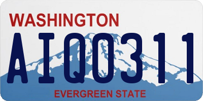 WA license plate AIQ0311