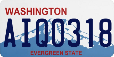 WA license plate AIQ0318