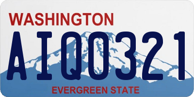 WA license plate AIQ0321