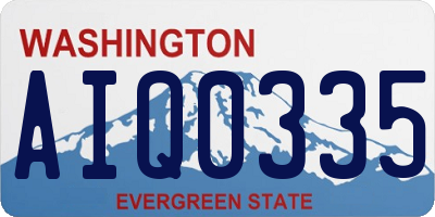 WA license plate AIQ0335