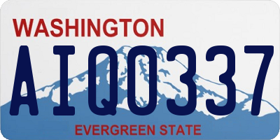 WA license plate AIQ0337