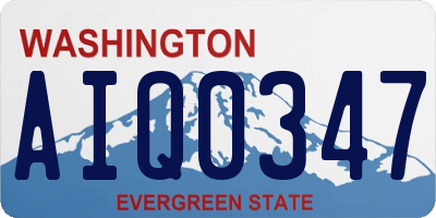 WA license plate AIQ0347