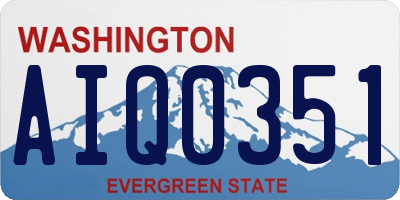 WA license plate AIQ0351