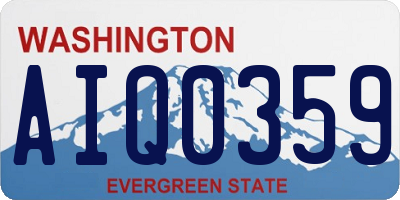 WA license plate AIQ0359