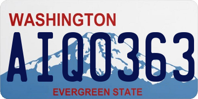 WA license plate AIQ0363