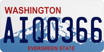 WA license plate AIQ0366