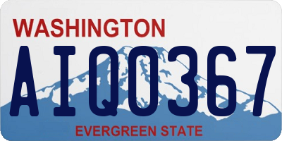 WA license plate AIQ0367
