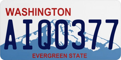 WA license plate AIQ0377