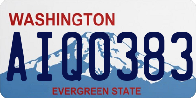 WA license plate AIQ0383