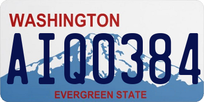 WA license plate AIQ0384