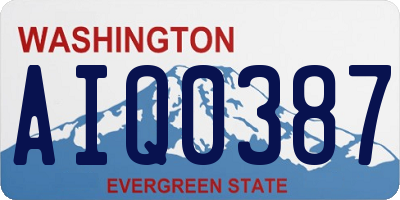 WA license plate AIQ0387