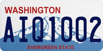 WA license plate AIQ1002