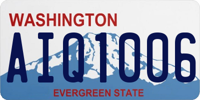 WA license plate AIQ1006