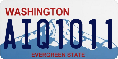 WA license plate AIQ1011
