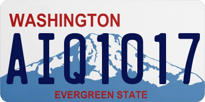 WA license plate AIQ1017
