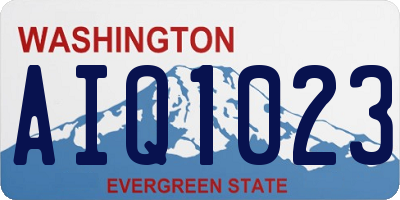 WA license plate AIQ1023