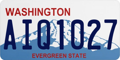 WA license plate AIQ1027