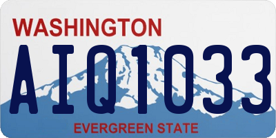 WA license plate AIQ1033