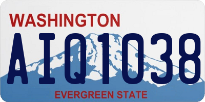 WA license plate AIQ1038