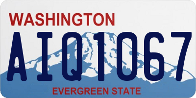 WA license plate AIQ1067