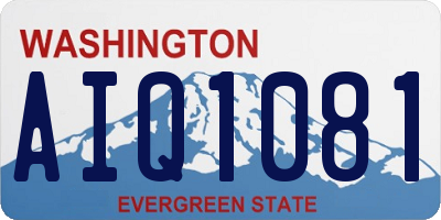 WA license plate AIQ1081