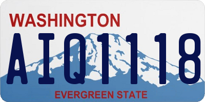 WA license plate AIQ1118