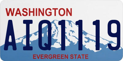 WA license plate AIQ1119