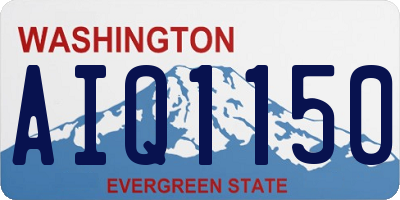 WA license plate AIQ1150
