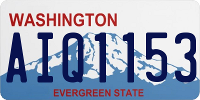 WA license plate AIQ1153