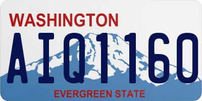 WA license plate AIQ1160