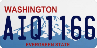 WA license plate AIQ1166