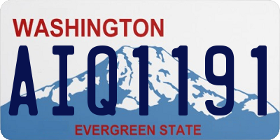 WA license plate AIQ1191