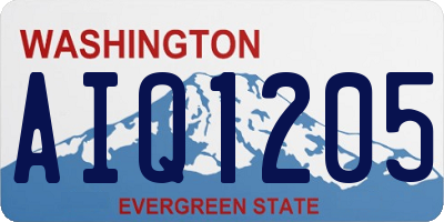WA license plate AIQ1205