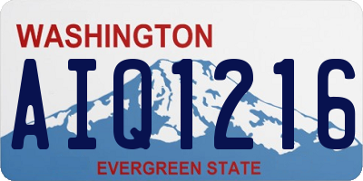 WA license plate AIQ1216