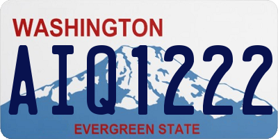 WA license plate AIQ1222