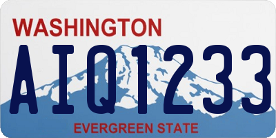 WA license plate AIQ1233