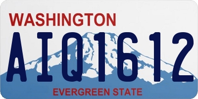 WA license plate AIQ1612