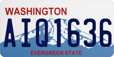 WA license plate AIQ1636