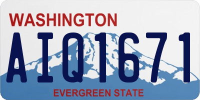 WA license plate AIQ1671