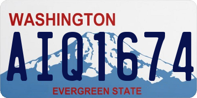 WA license plate AIQ1674