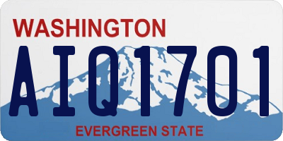 WA license plate AIQ1701