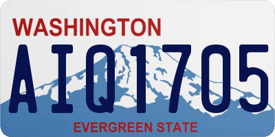 WA license plate AIQ1705