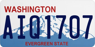 WA license plate AIQ1707