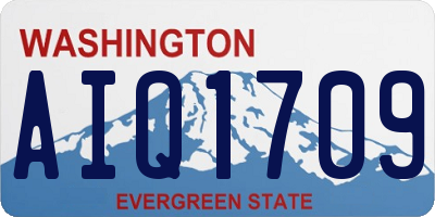 WA license plate AIQ1709