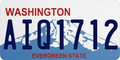 WA license plate AIQ1712