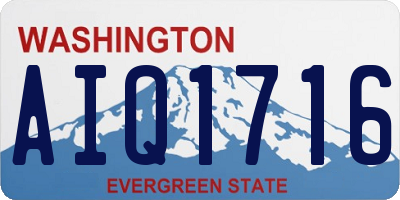 WA license plate AIQ1716