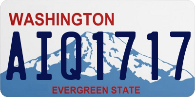 WA license plate AIQ1717
