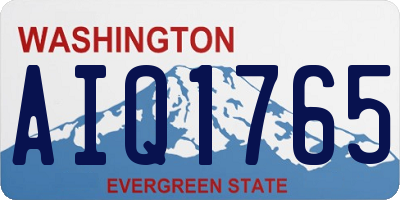 WA license plate AIQ1765