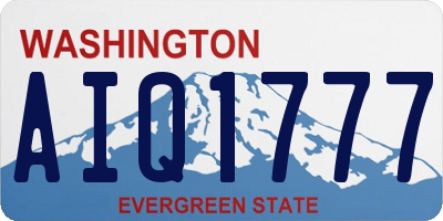 WA license plate AIQ1777