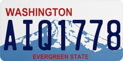 WA license plate AIQ1778